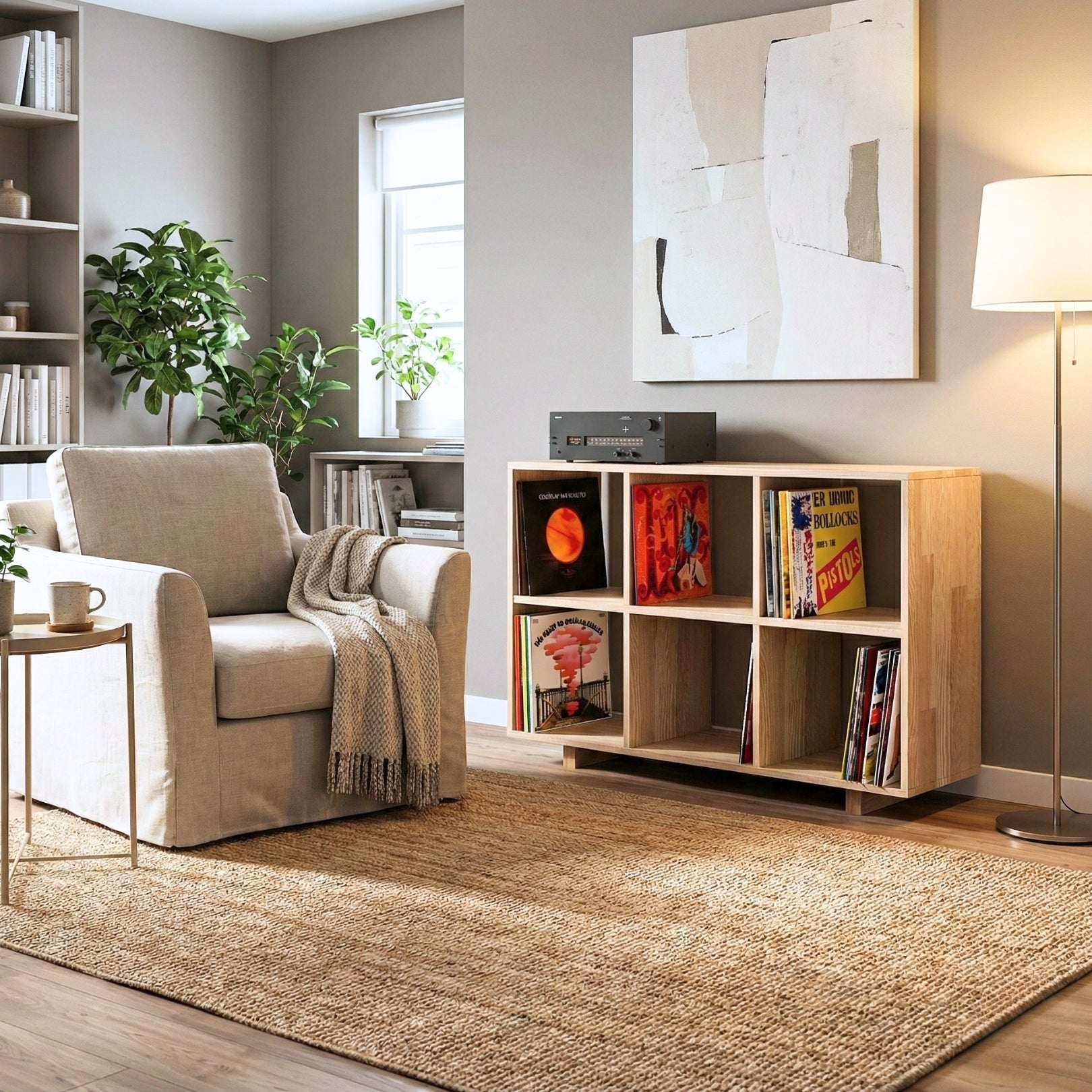 3-Tier Record Storage & Bookshelf