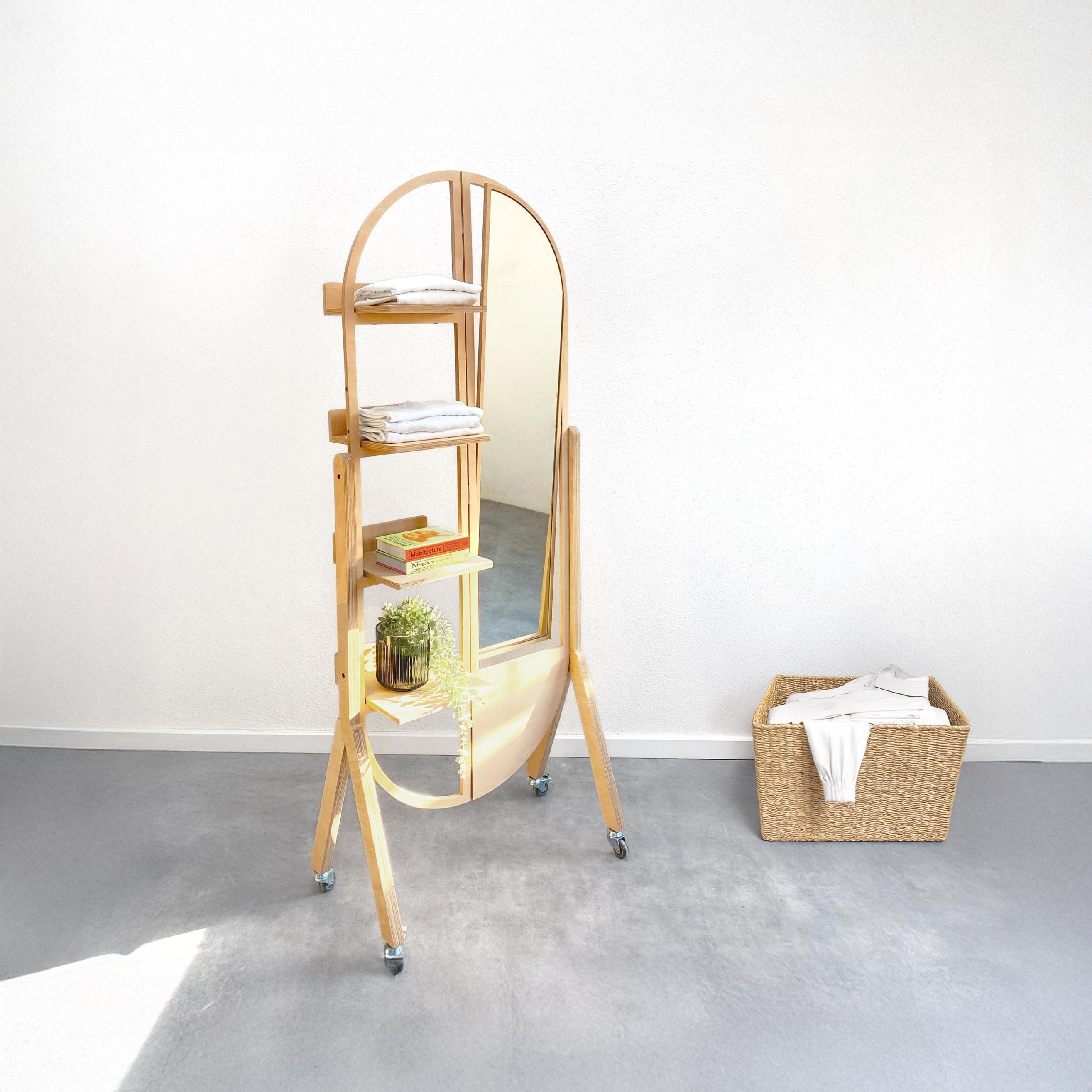 Display Stand with Mirror