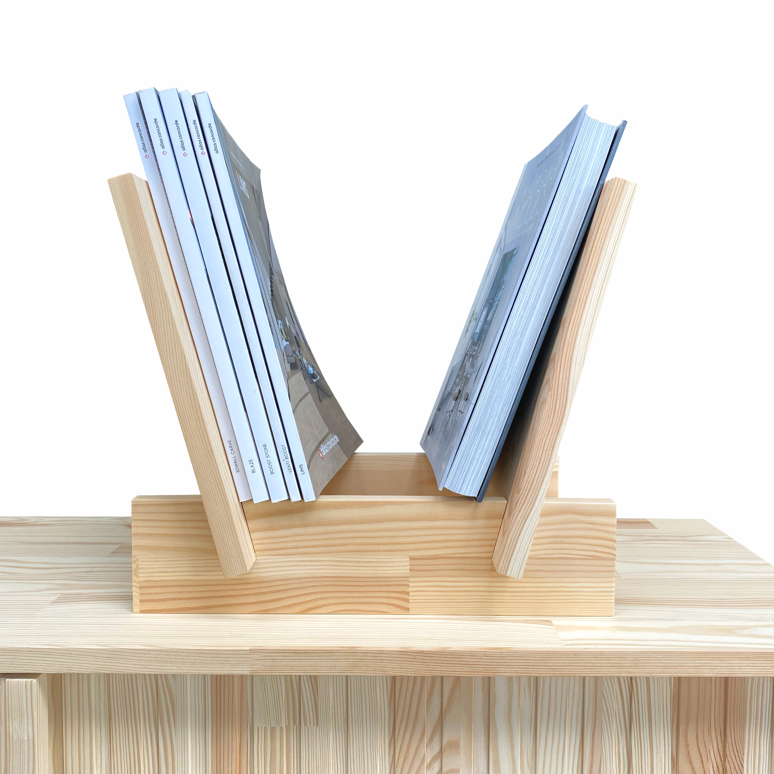 Wooden bookshelf