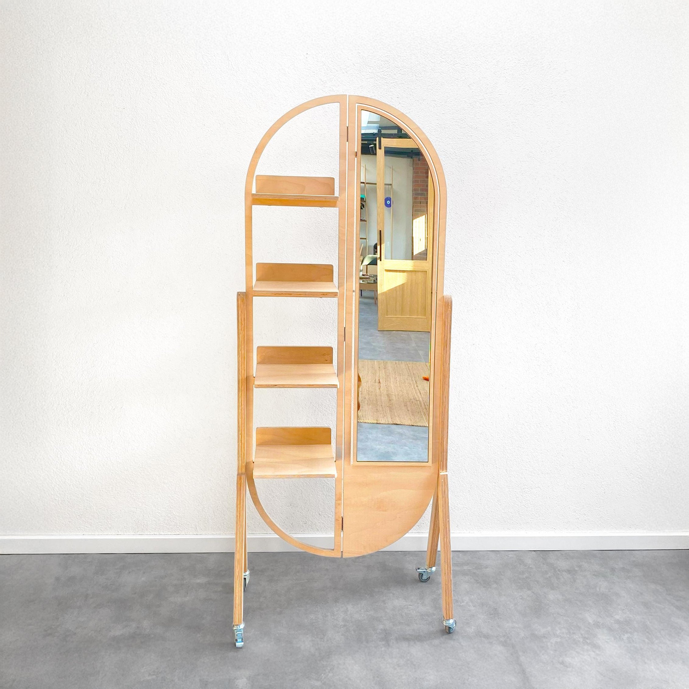 Display Stand with Mirror