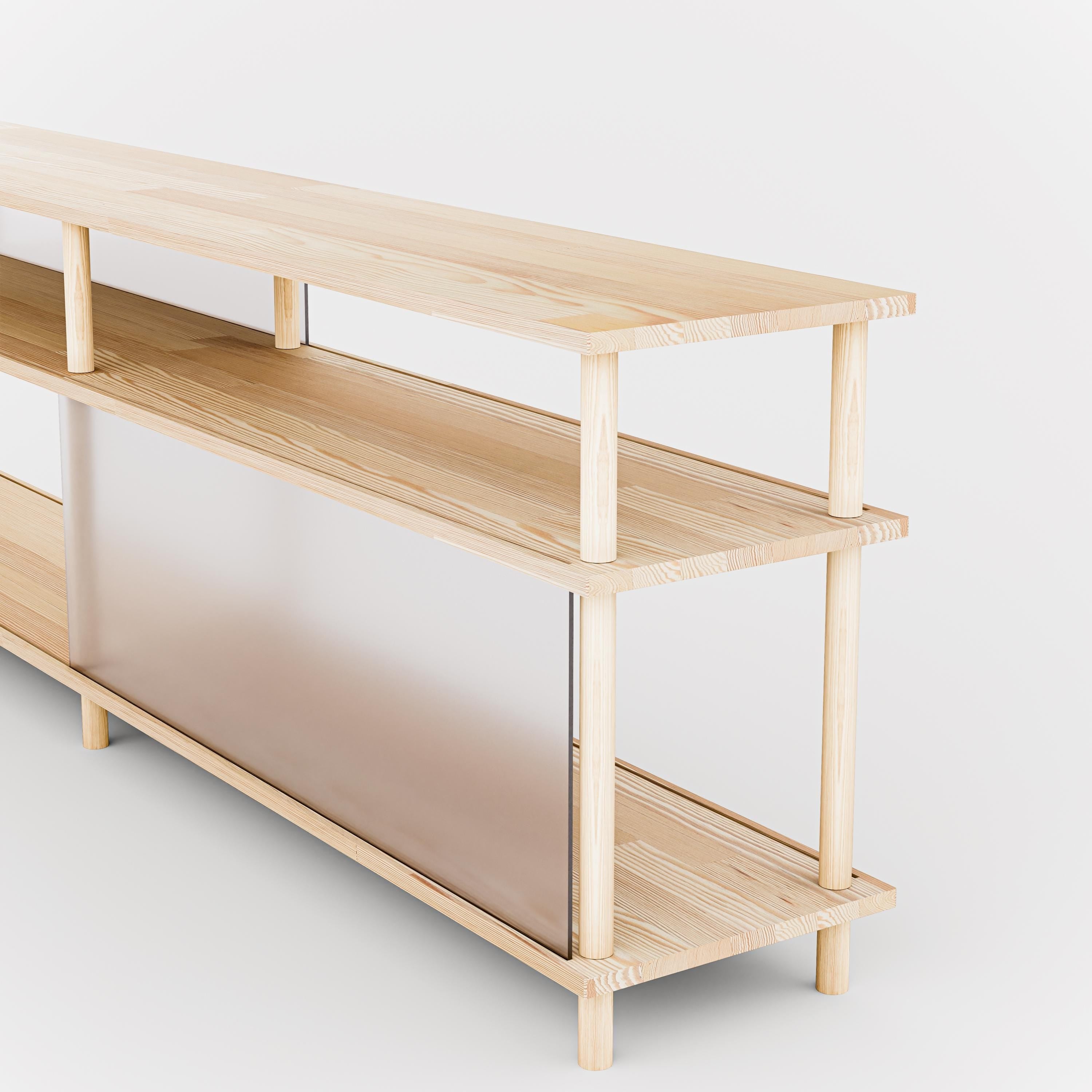 3-Tier Plexiglass Low Shelving Unit