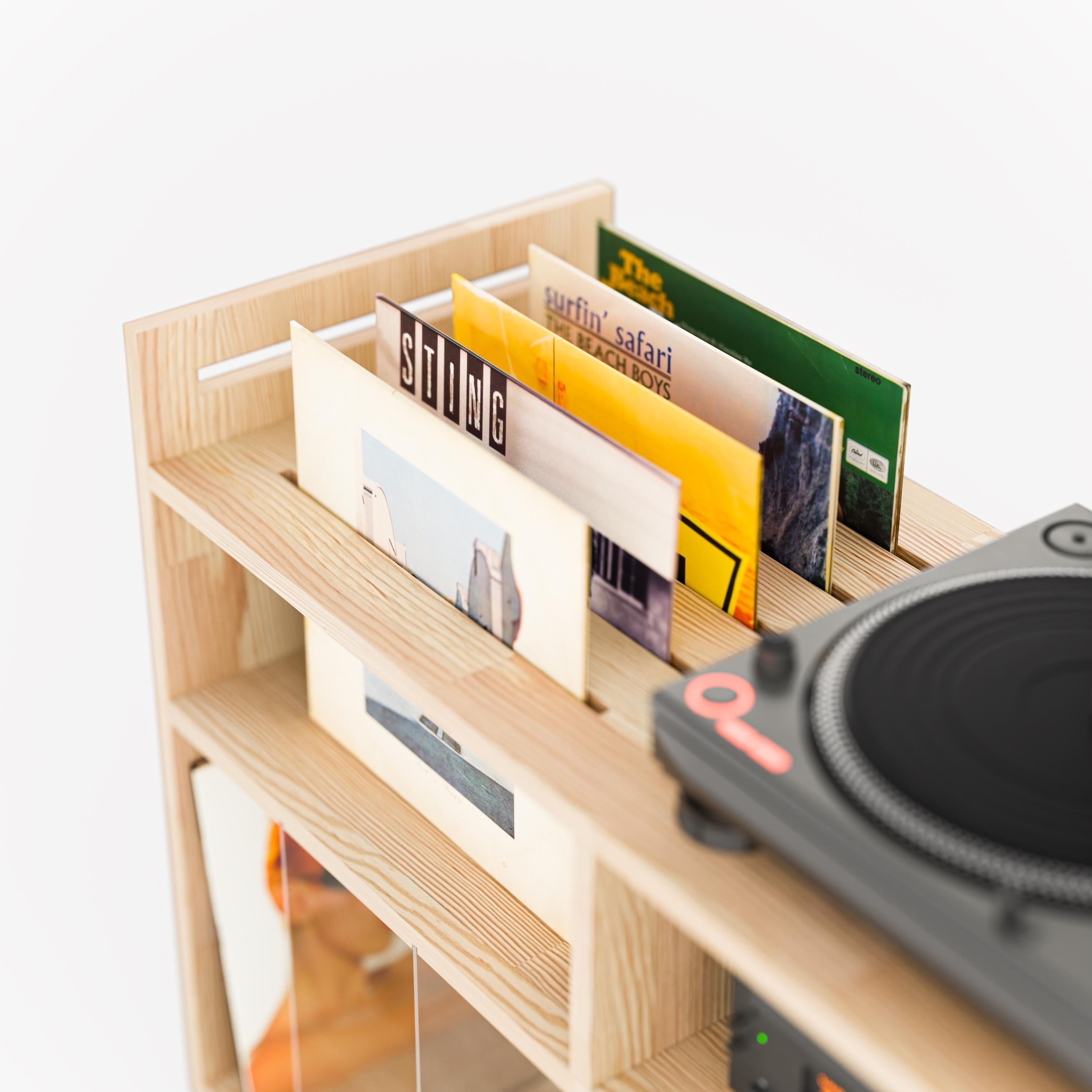 Vinyl Record Display & Turntable Stand