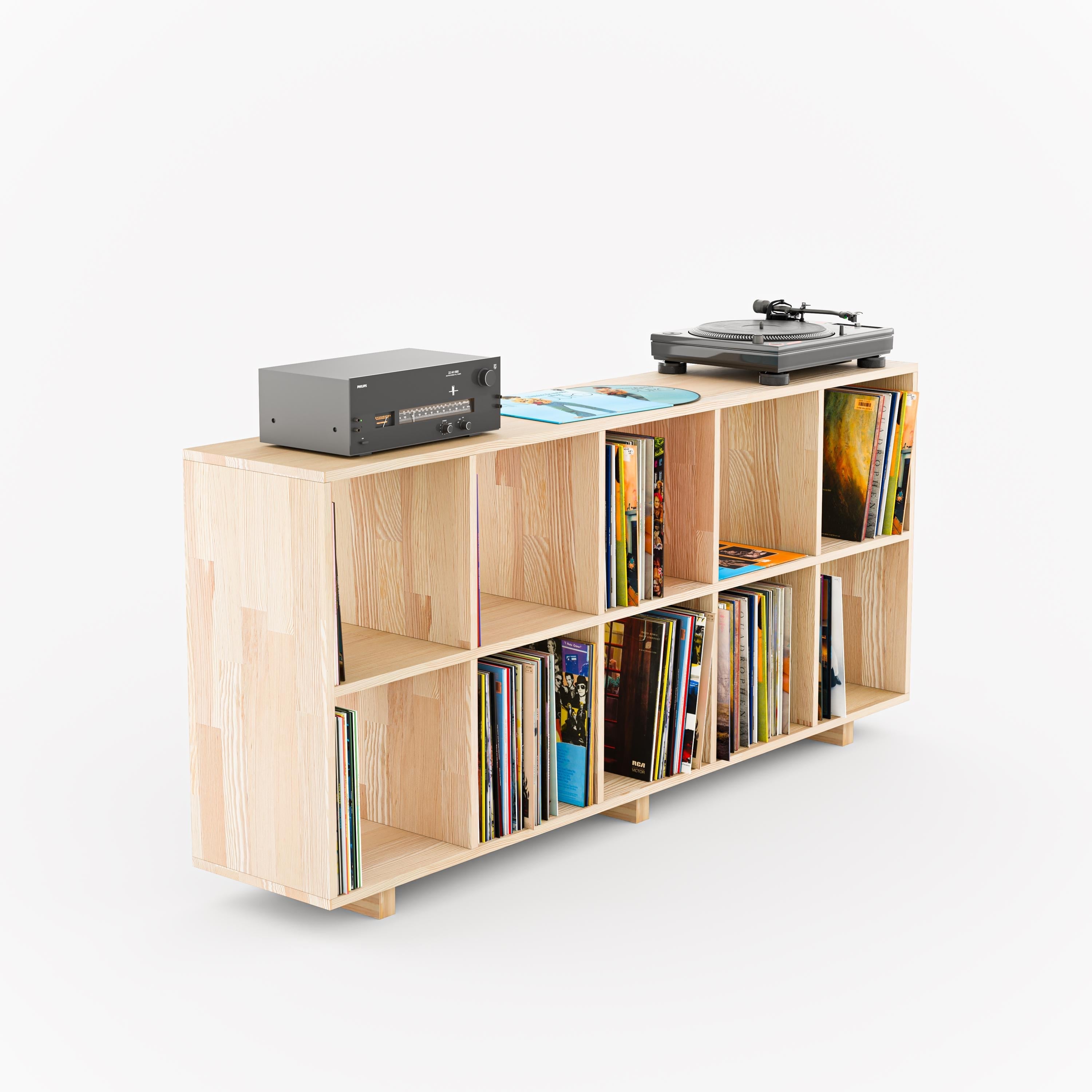 3-Tier Record Storage & Bookshelf
