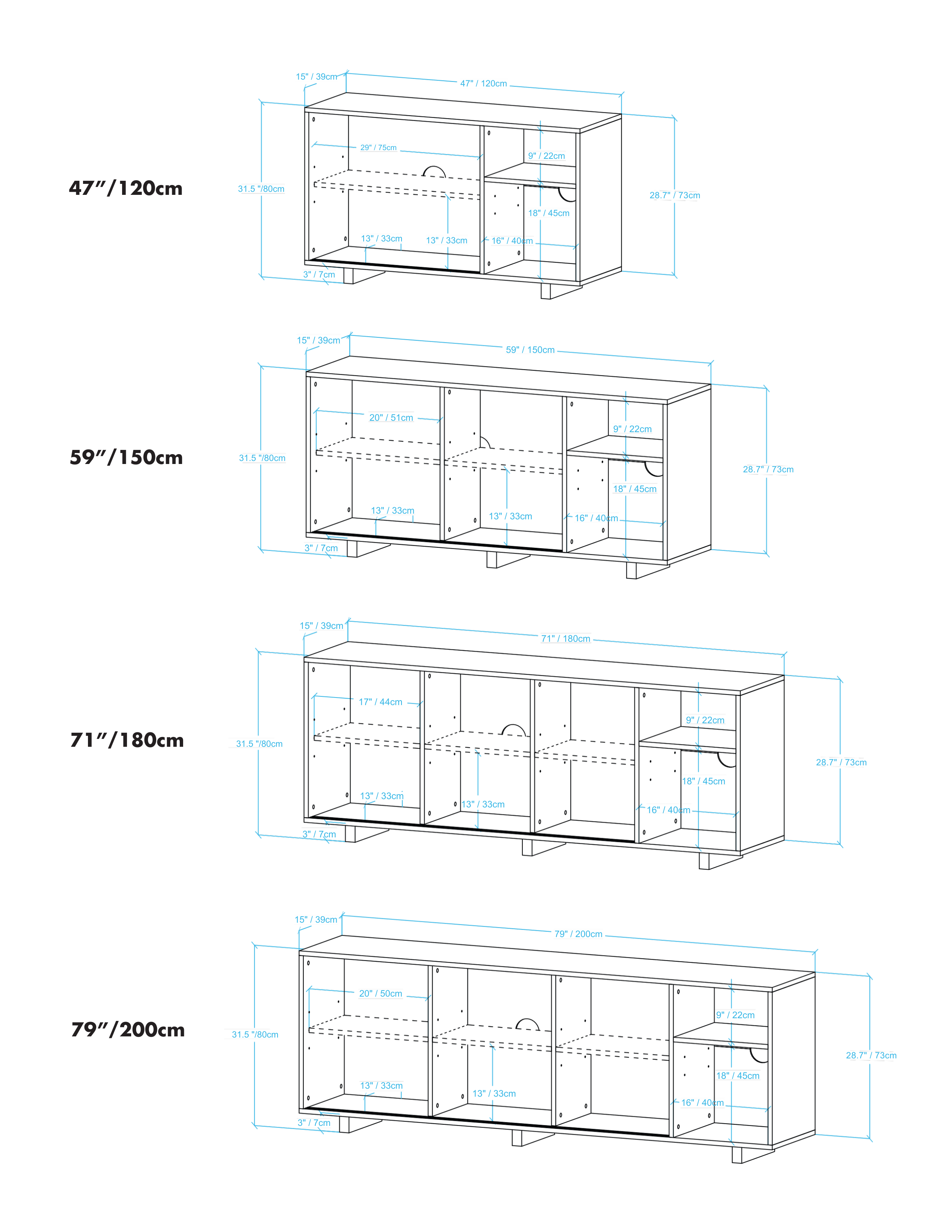 Solid Wood Sideboard M5